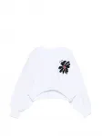 Свитшот с цветочным декором Msgm Kids, белый - фото