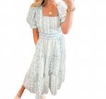 Прованс макси платье в белом Entro - фото