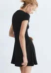 Короткое трикотажное платье Pull&Bear, Black - фото 3