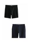 Шорты Next REGULAR FIT STRETCH 2 PACK, Black Navy/Black - фото