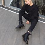 Ботинки унисекс черные Beffon - фото 11