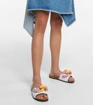 Декорированные кожаные шлепанцы JW Anderson, белый - фото 4