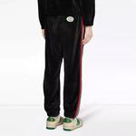 Брюки chenille jogging pant with patch 'black' Gucci, черный - фото 3
