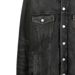 Джинсовая куртка мужская черная Balenciaga, черный - фото 6