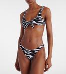 Бикини в полоску зебры The Attico, White/ Black - фото 2