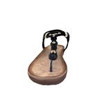 Women's 009 Flat Wedge Sandal In Black Exe - фото 3