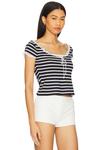 Полосатый топ Suzette от For Love & Lemons, black - фото 2
