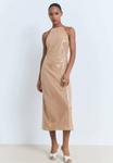 Платье Mango SEQUINED HALTER NECK , Nude - фото