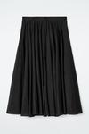 Юбка миди со складками COS, черный - фото 5