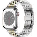 Biaodaige Часы Strap Apple Compatibility Ceramic Material, 【Stainless steel】Black - фото 8