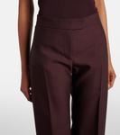 Прямые брюки из шерсти и шелка Callen Khaite, Almandine - фото 4