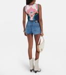 Джинсовые шорты Monroe с потертостями 7 For All Mankind, Rock W Me - фото 3