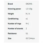 Спиннинг Okuma Scorpio Sensitive Light Rock, серебряный - фото 2