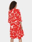Платье Eda Abstract с ярусами длиной до колена Saint Tropez, Red/Multi - фото 2