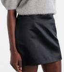 Шелковая атласная мини-юбка Lisa Yang, Midnight - фото 4