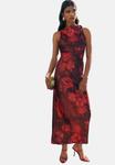 Платье Friends Like These Maxi dress, Red Floral/Red - фото