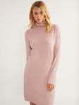 Вязаное платье миди с длинными рукавами Usha, розовый - фото 2