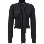 Кардиган вязаный с пуговицами Lemaire, серый - фото