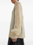Jil Sander свитер рыхлой вязки, нейтральный - фото 3