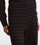 Штаны Yadira Kick вязаные расклешенные Veronica Beard, Navy/Dark Umber Multi - фото 4