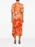 Платье ERDEM с защипами, оранжевый - фото 3
