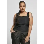 Футболка Urban Classics Ladies Squard Neckline Rib Big, черный - фото 2