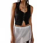 Корсет Amelia черного цвета Free People - фото