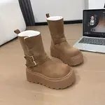 Женские ботинки на каблуке 7 см Take the Qin, Ecru - фото 6