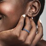 Кольцо женское синее Pandora, синий - фото 6