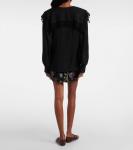 Вышитая шелковая блузка Chloé, Black - фото 3