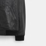 COACH Кожаная куртка мужская черная - фото 8