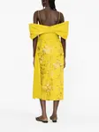Платье Evora с открытыми плечами и вышивкой ERDEM, желтый - фото 3