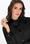 Блуза faina Button-down blouse, Black - фото 4