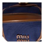 MIU MIU Хлопковый рюкзак женский синий - фото 5