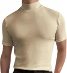 Мужская водолазка с коротким рукавом Slim Fit для лета и тренировок - фото