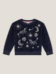 Детский свитшот Cosmic Monsoon, Navy/Silver - фото 2