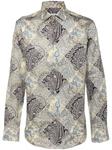 ETRO рубашка с принтом пейсли, синий - фото