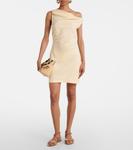 Асимметричное льняное мини-платье Faithfull, Butter - фото 2