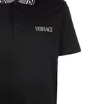 Футболка поло с узором "греческий меандр" VERSACE, черный - фото 3