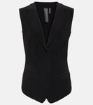 Однобортный жилет NORMA KAMALI, черный - фото