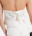 Арабелла топ-бюстье из льняной смеси Veronica Beard, Off-White - фото 5