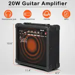 Электрогитара Glarry Black HH Pickup Tiger Stripe GST / Усилитель 20 Вт - фото 9