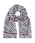 Шарф с ретро-принтом Olsen, розовый - фото