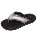 Шлепанцы женские TAFN, Silver - фото