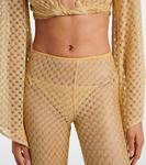 Открытые вязаные ламе брюки-клеш Missoni, Gold - фото 4