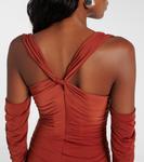 Платье макси из собранного джерси Rosseli SIR, Rust - фото 7