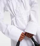 Платье-рубашка из плиссированного хлопка Jil Sander, Optic White - фото 5