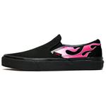 Слипоны Vans Flame Neon Pink Black, черно-розовые - фото 5