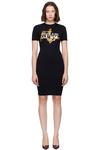 Джерсейное мини-платье с эффектом стрейч Versace Jeans Couture, мультиколор - фото