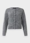 Кардиган Vero Moda VMBLOSSOM O-NECK, Medium Grey Melange/Mottled Grey - фото 5